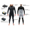 Гидрокостюм DAKINE MEN'S MISSION CHEST ZIP FULL SUIT 4/3mm Black Размер LT DK22M43MZ (0604565592835)