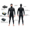 Гидрокостюм DAKINE MEN'S MISSION CHEST ZIP HOODED 4/3mm Black Размер M DK22M43HMZ (0604565592514)