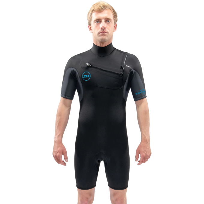 Гидрокостюм DAKINE MEN'S QUANTUM CHEST ZIP SHORTY 2/2mm Black/Grey, размер XLS DK22M22QSZ (0604565594020)