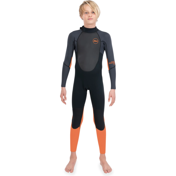 Гидрокостюм детский DAKINE KID'S QUANTUM BACK ZIP FULL SUIT 3/2mm F/L Black/Orange, размер 17 DK22K22QBZFL (0604565598011)