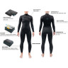 Гидрокостюм женский DAKINE WOMEN'S MISSION CHEST ZIP FULL SUIT 3/2mm Black Размер 12 DK21W32MZ (0604565436573)