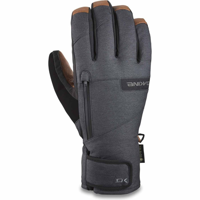 Перчатки DAKINE LEATHER TITAN GORE-TEX SHORT GLOVE CARBON Размер S 10003157 (0610934364347)
