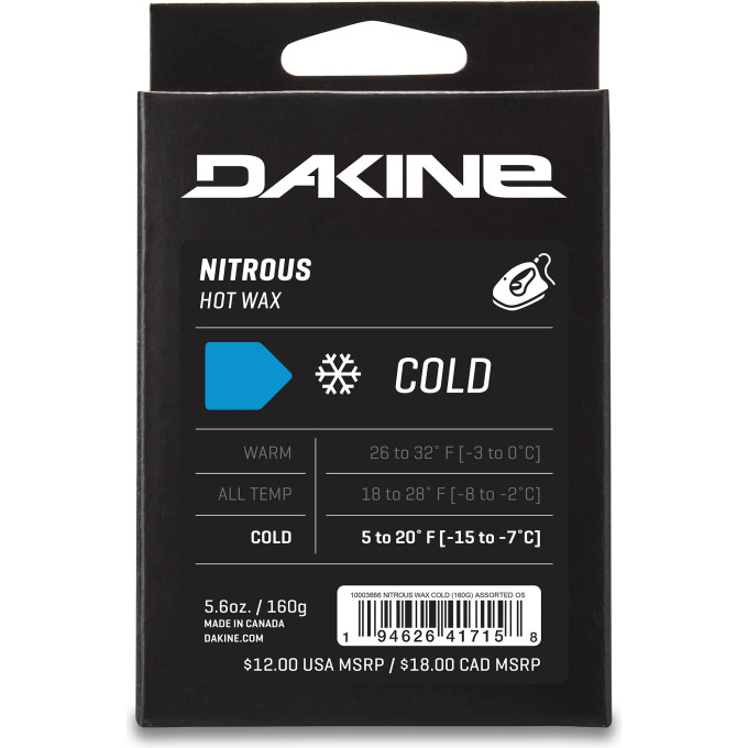 Вакса ускоряющая DAKINE NITROUS COLD WAX LARGE (6 OZ) ASSORTED 10001569 (0610934187960)